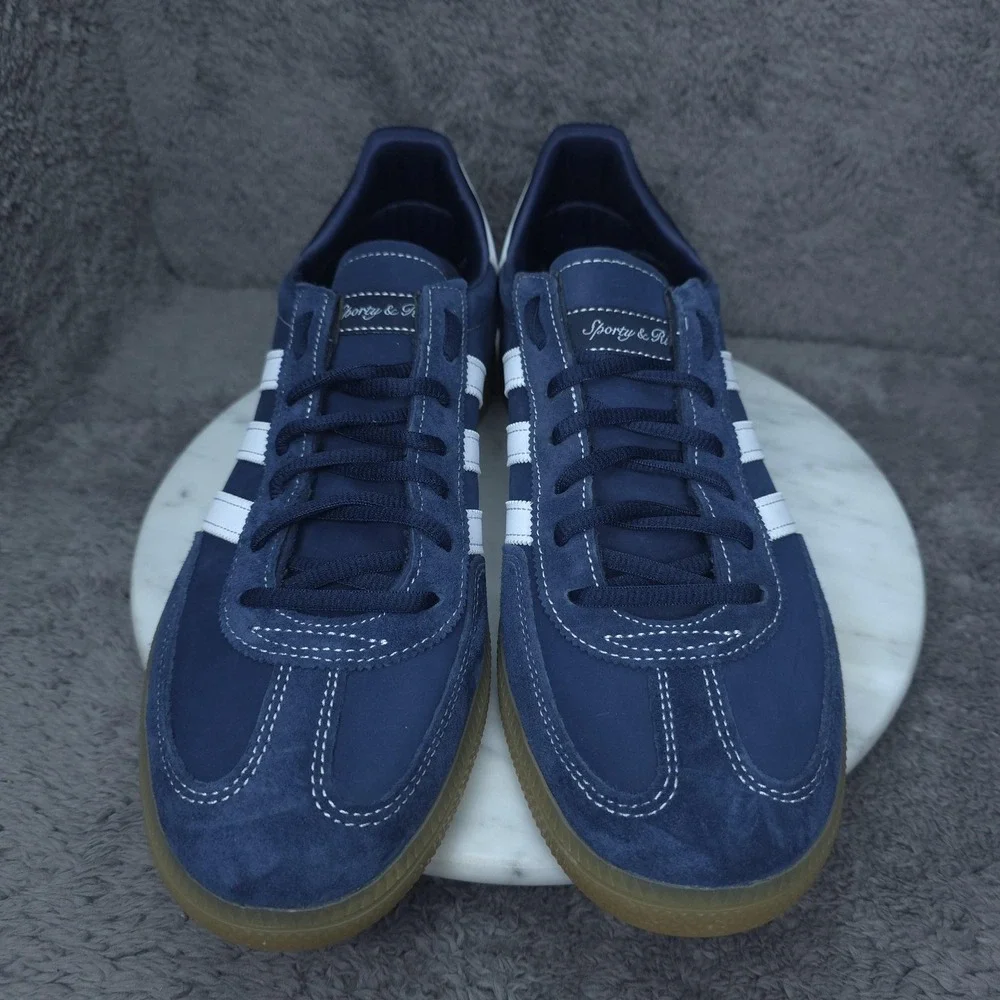 Adidas Sporty & Rich Shoes Mens Size 10.5 Blue White Suede Low Top Gum Sneakers